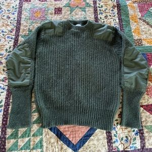 Vintage wool sweater Jack Young USMC commando army green